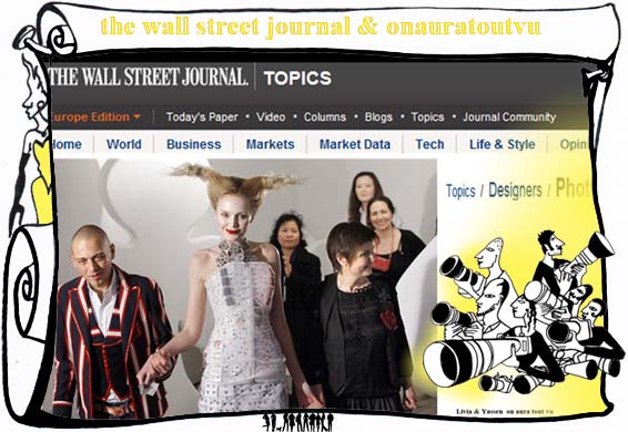 the wall street journal  with livia & yassen couture fashion week ss2010