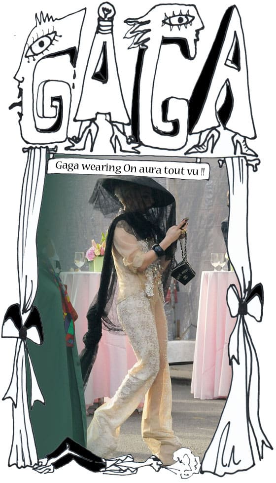 Lady Gaga at her sister's graduation wearing On aura tout vu 3