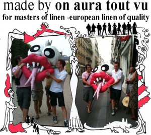 luxury monster  on the street by on aura tout vu for  masters of linene