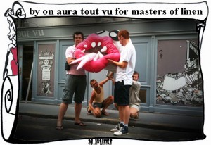 monster in linen made by on aura tout vu in the street