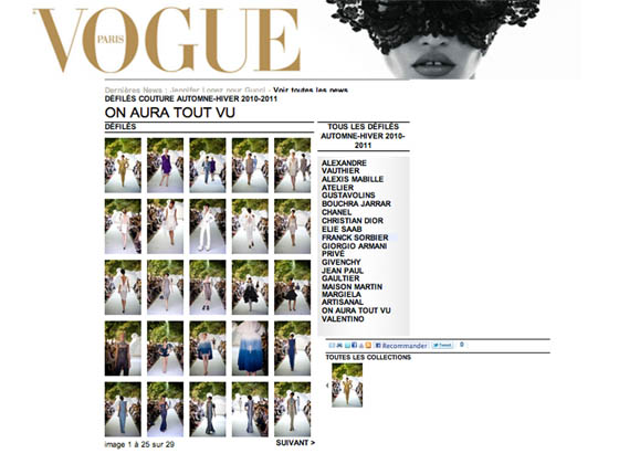 Vogue  2010 collection on aura tout vu Hiver-2010-2011 by Livia Stoianova et Yassen Samouilov