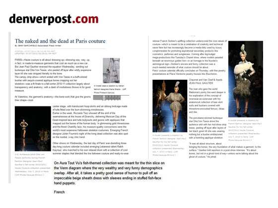 denverpost 2010 Collection on aura tout vu Couture winter 2010  2011