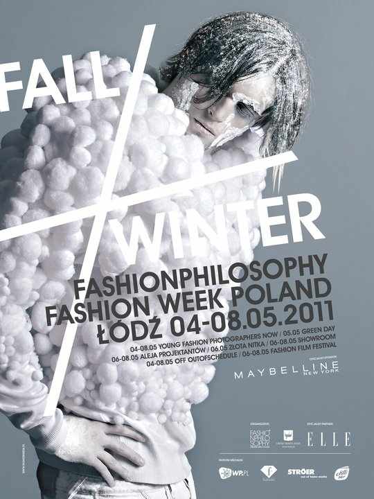 Affiche, Fashion Philosophy, mannequin, blanc, boules, sponsors