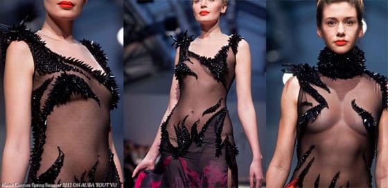 on aura tout vu  defile robes noir chiffon et tulle collection couture fashion ss2012 livia stoianova yassen samouilov haute couture 