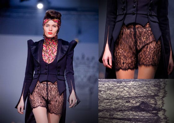 lace short from on aura tout vu haute couture ss 2012