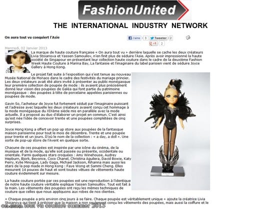 Fashionunited fr fashion news fashion on aura tout vu  conquiert lasie 