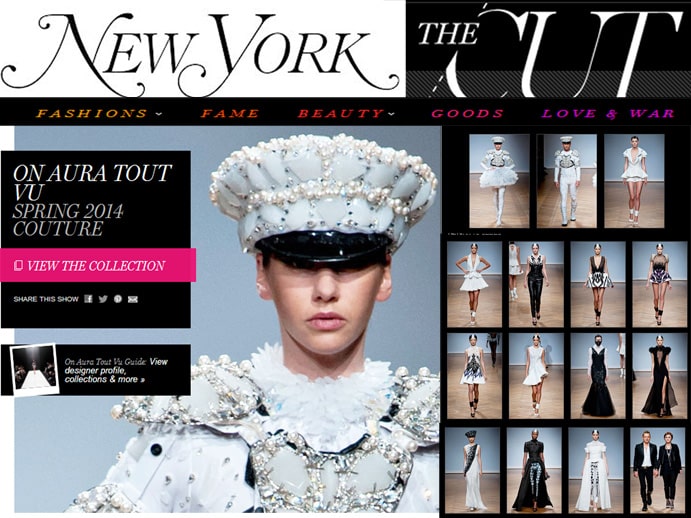 New York Magazine thecut runway 2014 spring paris couture on aura tout vu brand by Yassen Samouilov Livia Stoianova