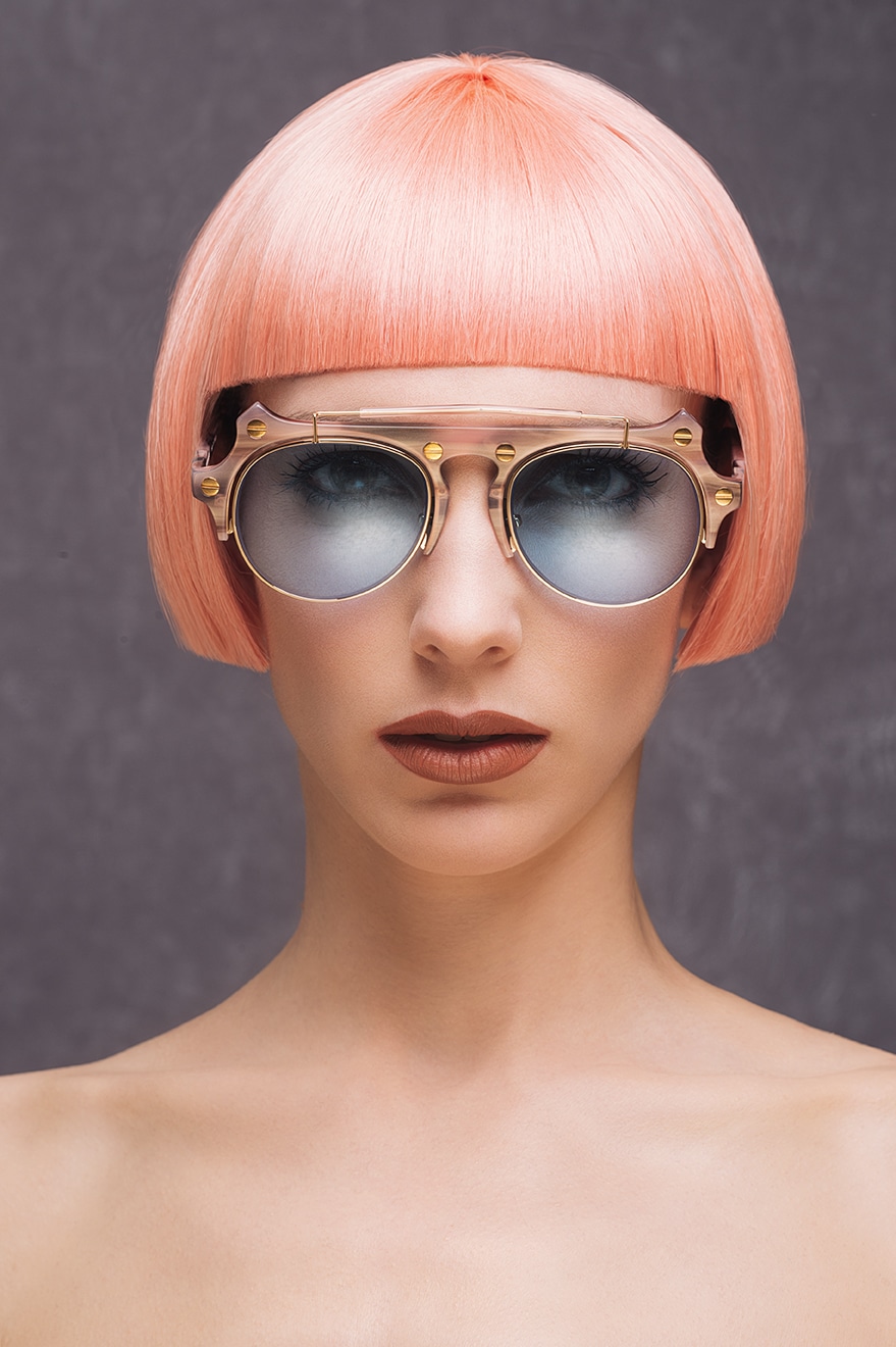 sunglases pink and bleu by on aura tout vu 