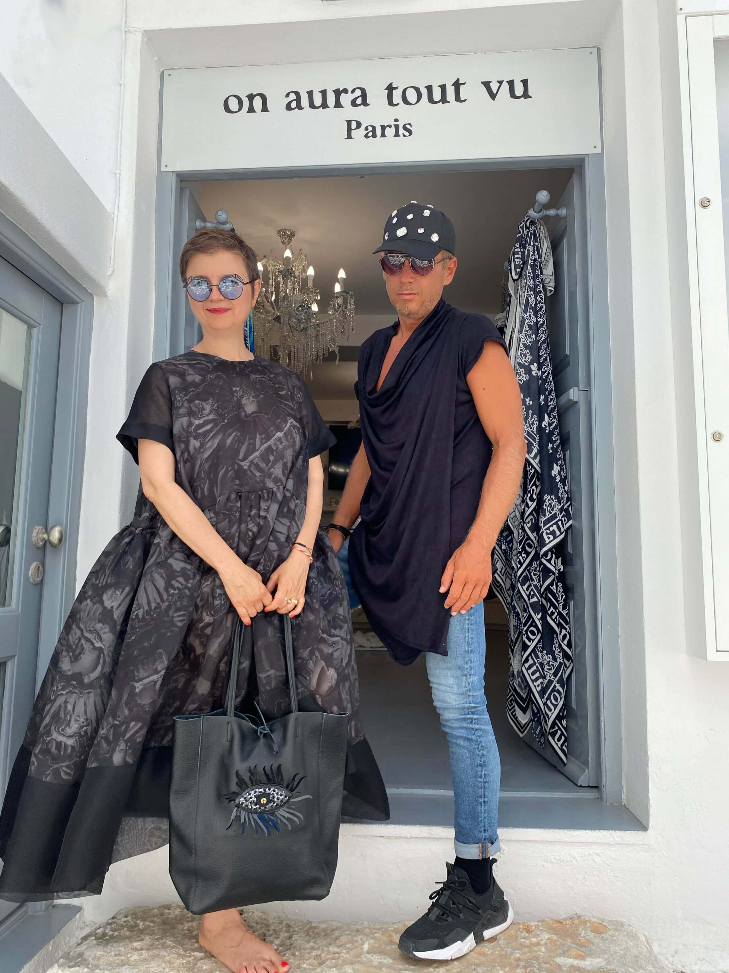 livia stoianova and yassen samouilov at on aura tout vu store paros naoussa 