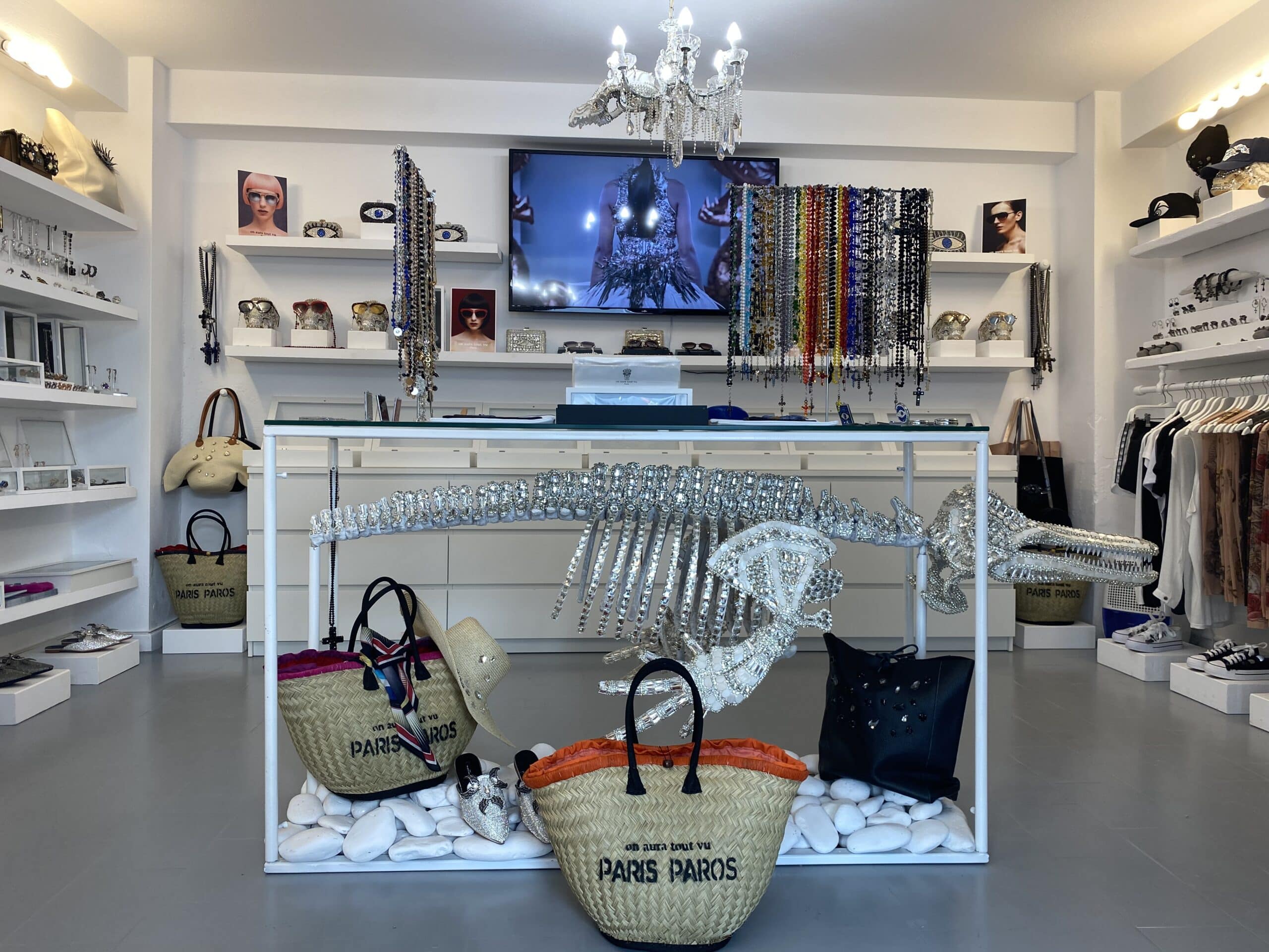 Delphine skeleton in cristal at on aura tout vu store in naoussa paros 